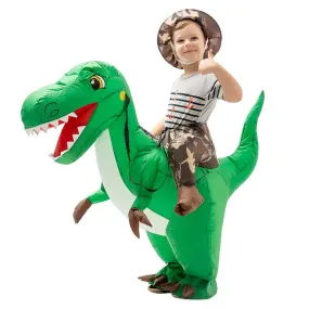 55 Tall Inflatable Dinosaur Rider Costume for Kids