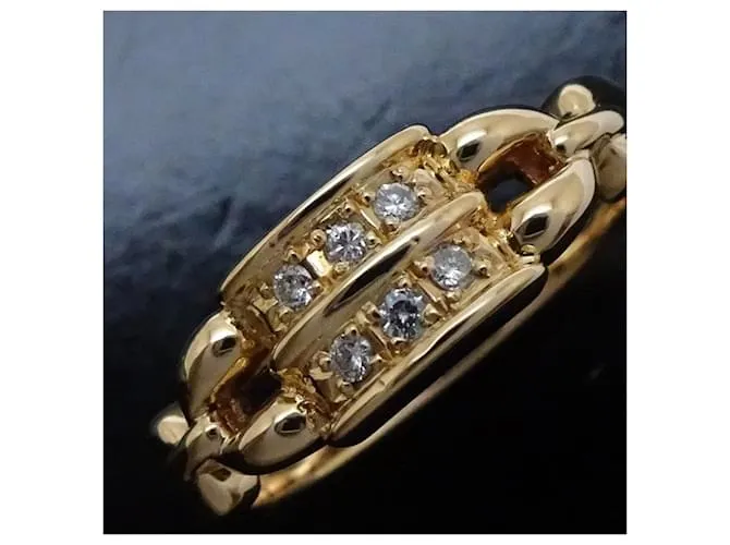 Anillo de banda de diamantes de oro amarillo de 18K Seiko para mujeres 