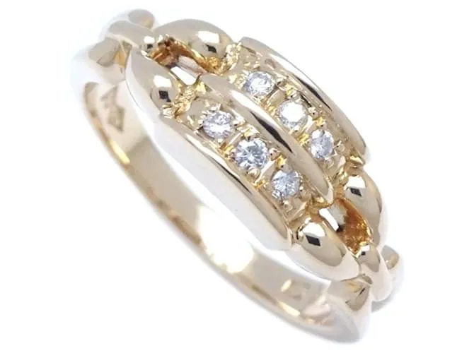 Anillo de banda de diamantes de oro amarillo de 18K Seiko para mujeres 