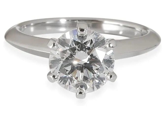 Anillo de compromiso de diamantes Tiffany & Co. en platino H VS1 1,79 CTW 