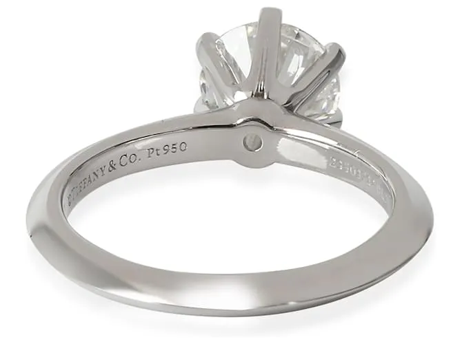 Anillo de compromiso de diamantes Tiffany & Co. en platino H VS1 1,79 CTW 