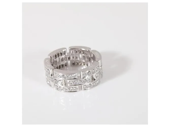 Anillo de diamantes Cartier Maillon Panthere en 18oro blanco kt 1.37 por cierto Plata Metálico 