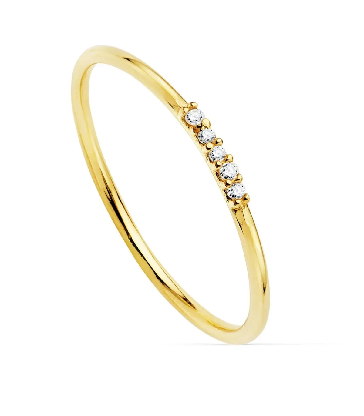 Anillo Hepburn Oro Amarillo 18K Diamantes 0.025 Qts.