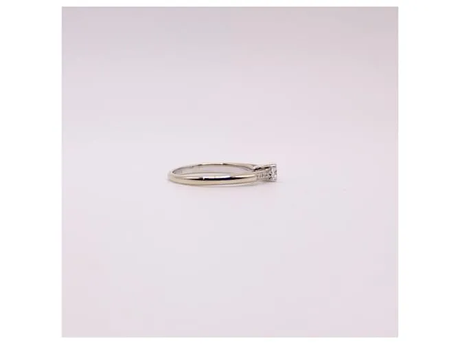 Anillo Mauboussin "Eres la sal de mi vida" diamantes en oro blanco 750%O Hardware de plata 