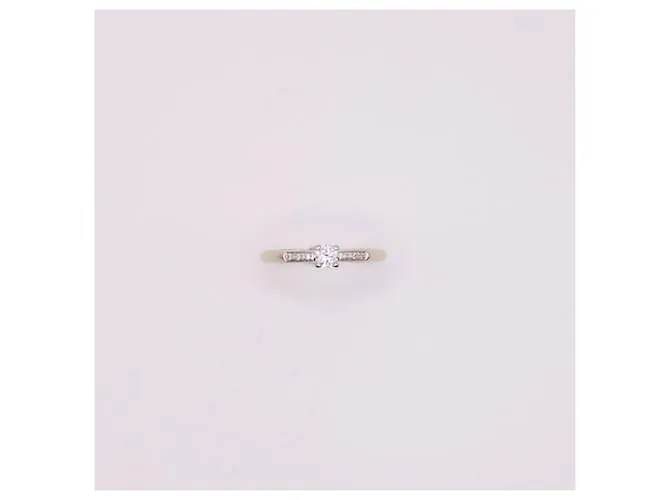 Anillo Mauboussin "Eres la sal de mi vida" diamantes en oro blanco 750%O Hardware de plata 