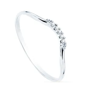 Anillo Monroe Oro Blanco 18K Diamantes 0.025 Qts.