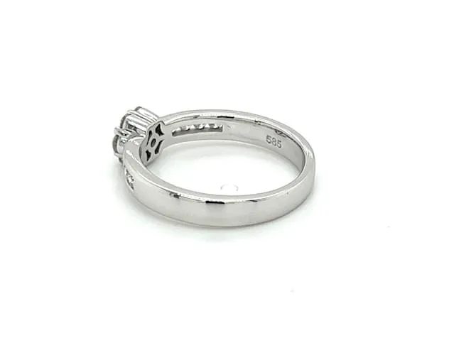 Autre Marque Anillo mujer oro blanco 14K CON DIAMANTES 0.41 ct. 