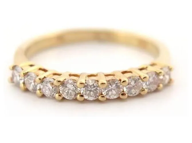 Autre Marque CONJUNTO DE ANILLO CON 9 diamantes 0.58quilates de oro amarillo 18k t 54 ANILLO ORO AMARILLO DIAMANTES Dorado 