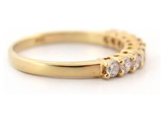 Autre Marque CONJUNTO DE ANILLO CON 9 diamantes 0.58quilates de oro amarillo 18k t 54 ANILLO ORO AMARILLO DIAMANTES Dorado 