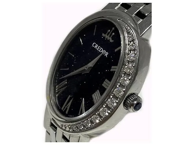 Autre Marque Reloj plateado para mujer Seiko Credor  40th Anniversary SS /Bisel de diamantes, Seiko [Usado] en buen estado Plata