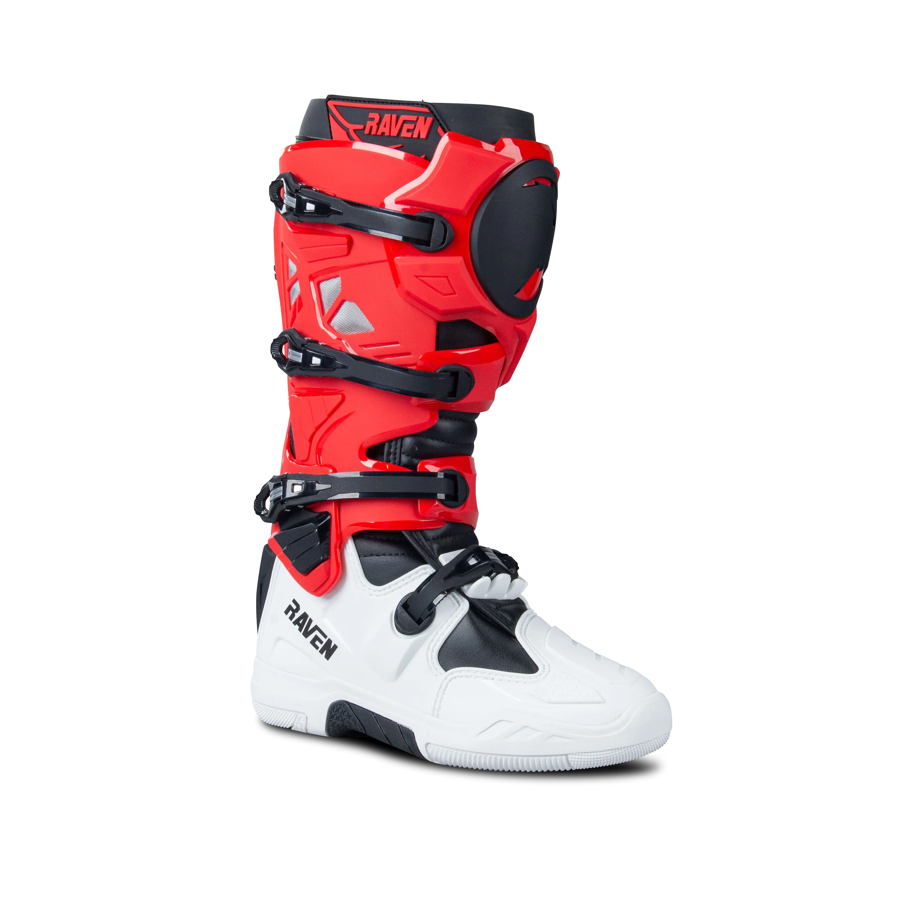 Botas de Cross Raven Champion Rojo-Blanco