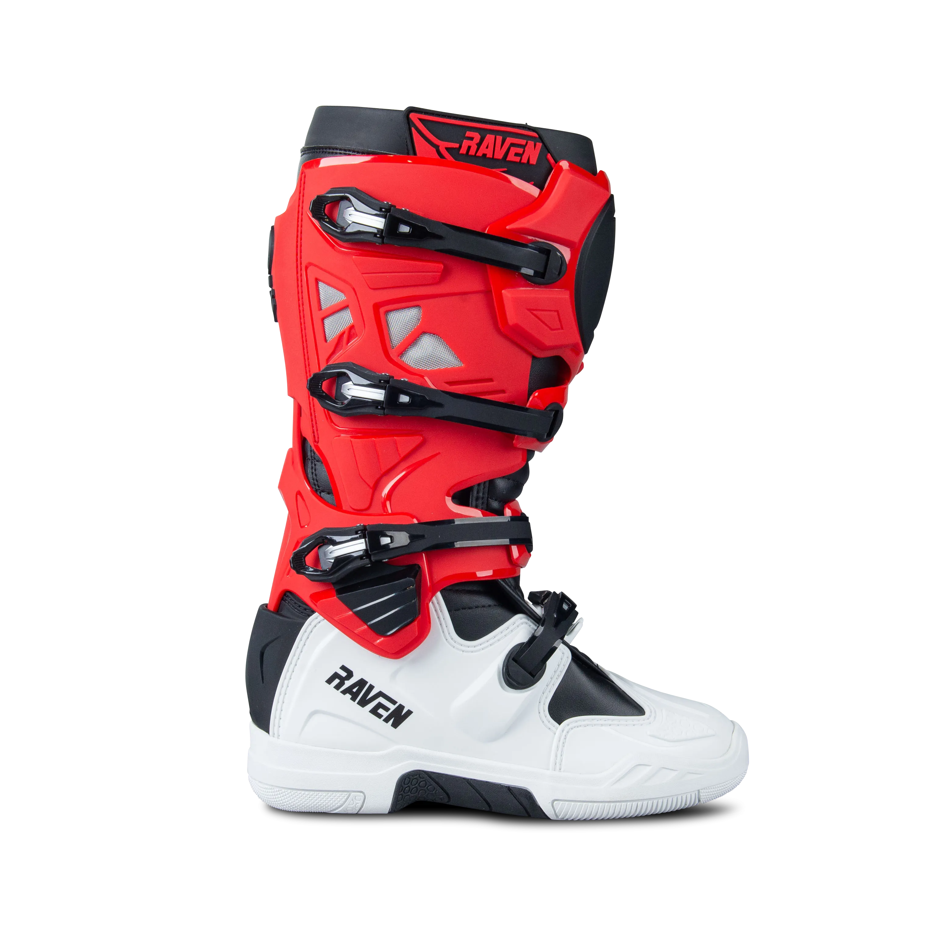 Botas de Cross Raven Champion Rojo-Blanco