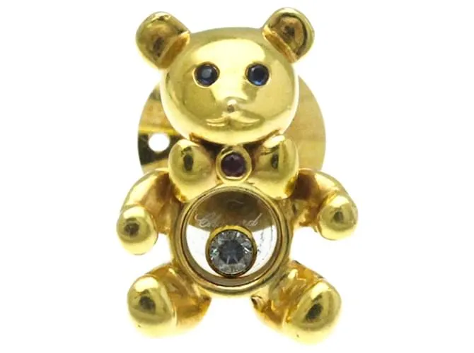 Broche Chopard Bear 90/2188-20 en oro amarillo de 18K con diamantes, rubíes y zafiros Dorado 