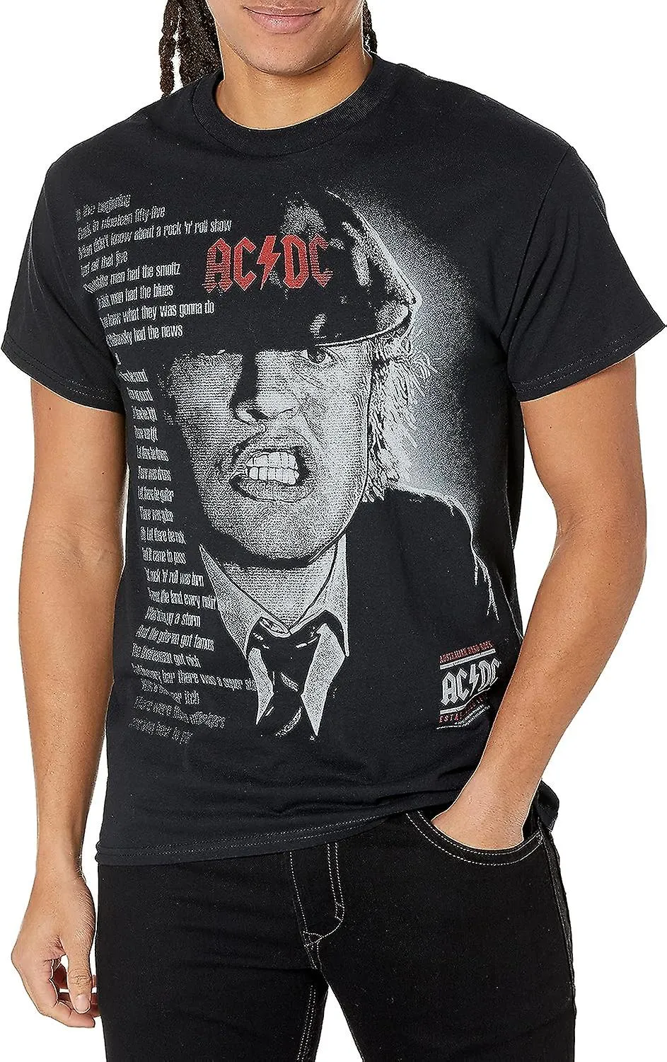 Camiseta de manga corta Liquid Blue Ac/DC Big Face Angus Portrait