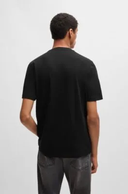 Camiseta de punto de algodón con logo de diseño