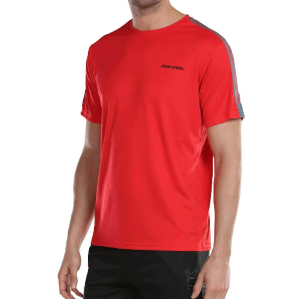 Camiseta Deportiva Hombre John Smith Brune. Carmesí.