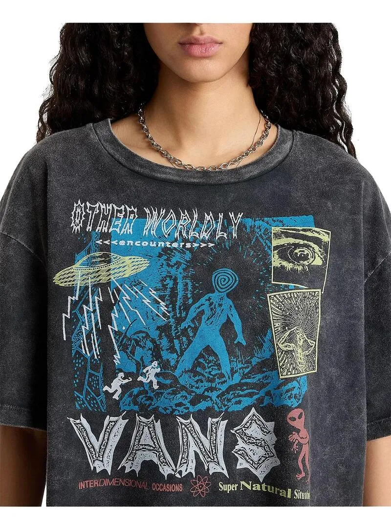 Camiseta Mujer Vans Super Natural Negra