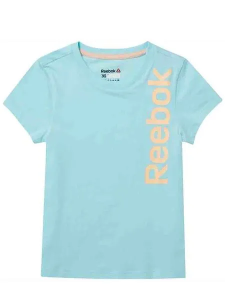 camiseta reebok azul/naranja niña