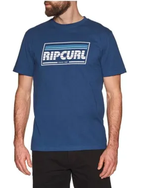 camiseta rip curl azul hombre