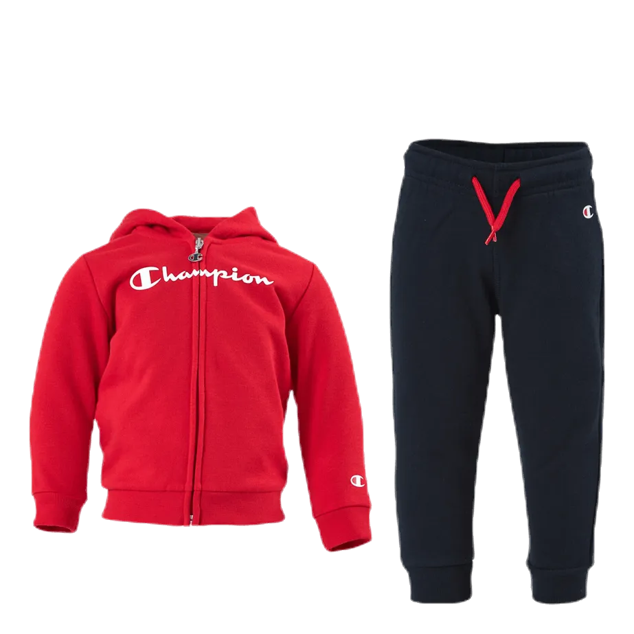 Champion Hooded Full Zip Suit Junior Red