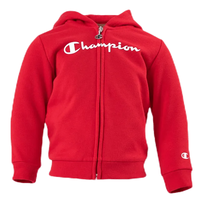 Champion Hooded Full Zip Suit Junior Red