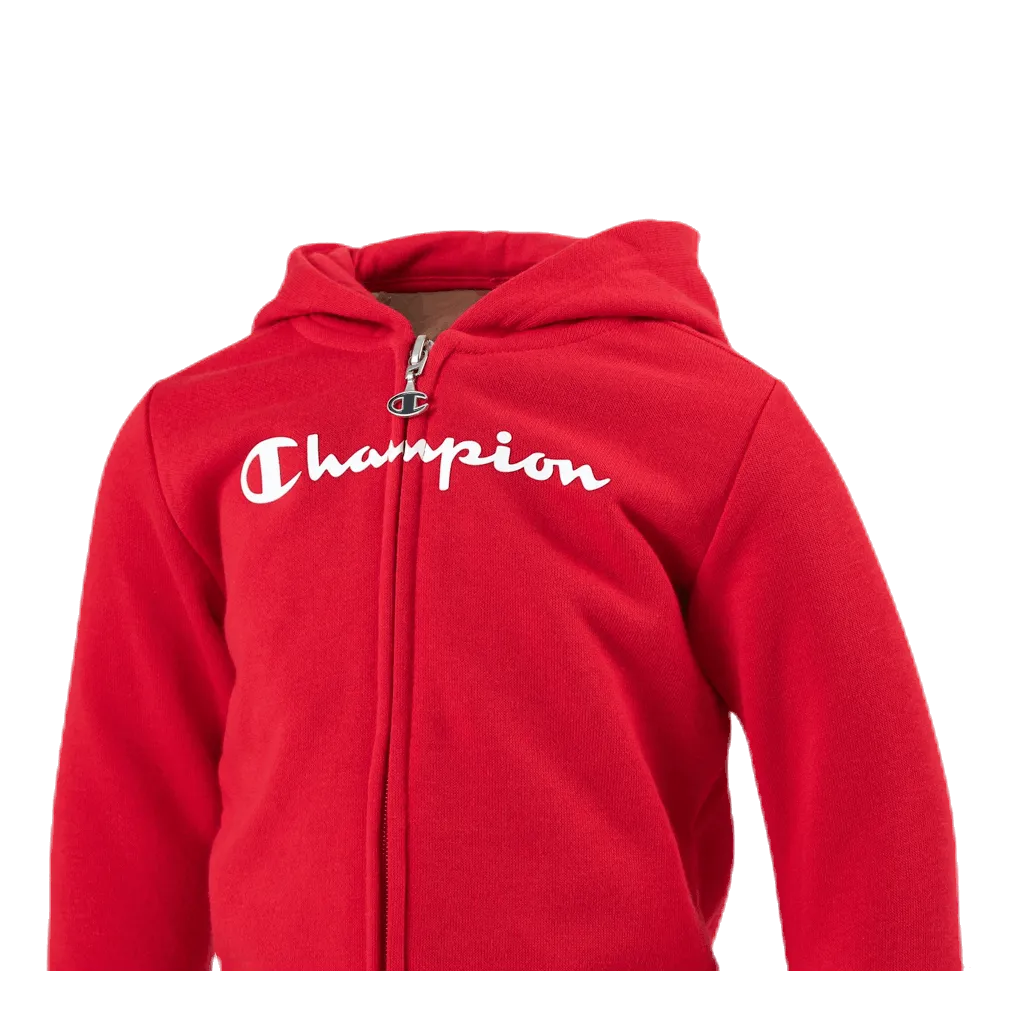 Champion Hooded Full Zip Suit Junior Red