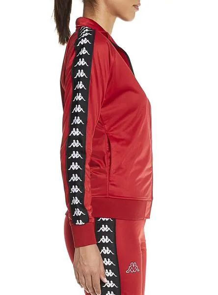 chaqueta kappa wanniston slim 222 banda rojo mujer