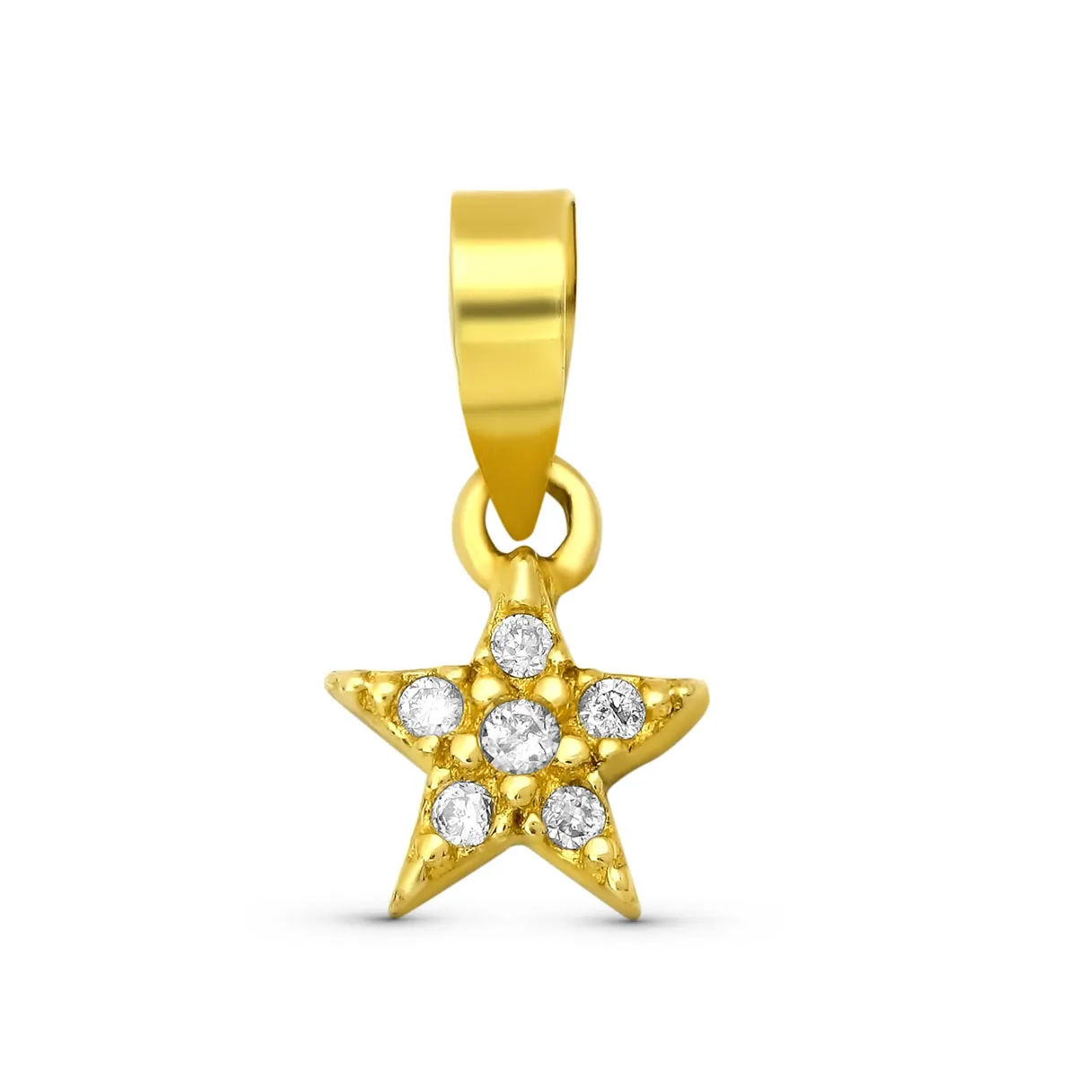 Colgante Oro 9 kt. Estrella con Diamantes