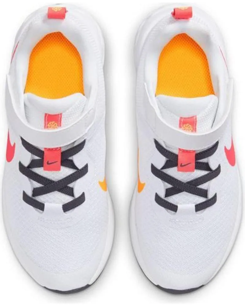 Deportivas NIKE  de Niña y Niño DD1095-101 REVOLUTION 6 WHITE-SEA CORAL-GRIDIRON-LASER ORANGE 