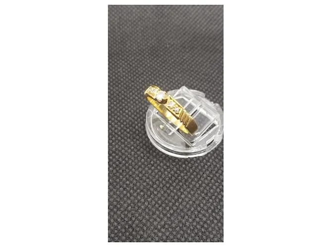 inconnue Anillo solitario de diamantes 0.12 ct + 0.08 CT T 53 Peso 3.70 grs Dorado 