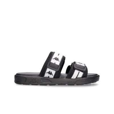 KAPPA AUTHENTIC TASILAQ 1 BLACK WHITE SLIDE ABROJO