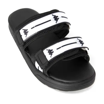 KAPPA AUTHENTIC TASILAQ 1 BLACK WHITE SLIDE ABROJO