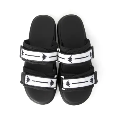 KAPPA AUTHENTIC TASILAQ 1 BLACK WHITE SLIDE ABROJO