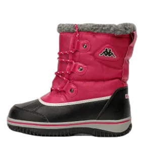 Kappa Bates Mid Cut Junior Pink/Black