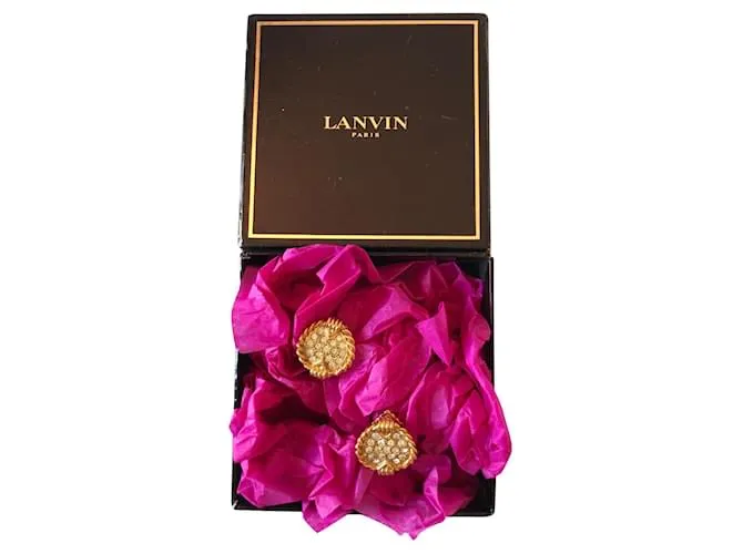 Lanvin Diamantes de imitación cosidos Dorado 