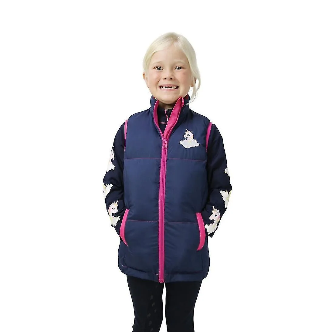 Little Rider Girls Unicorn Gilet