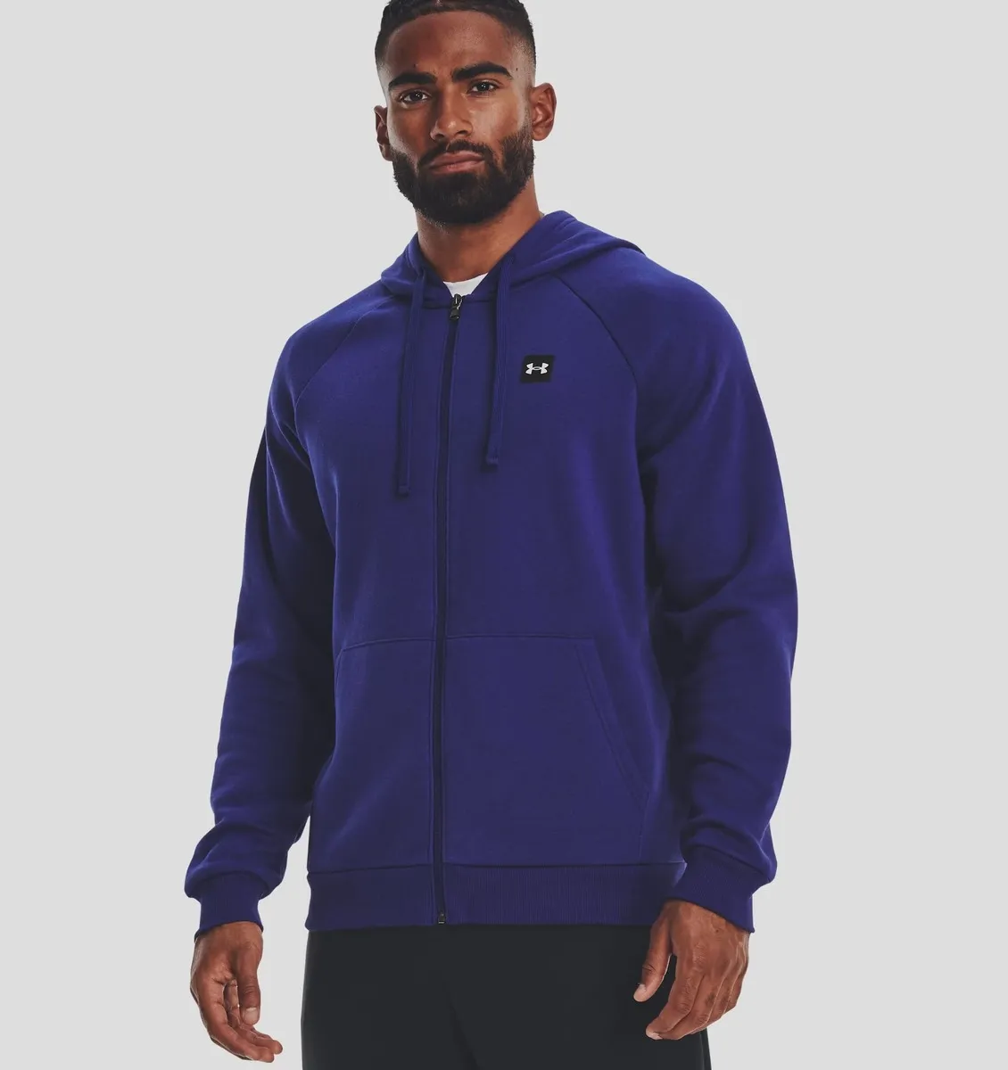 MOLETON UNDER ARMOUR RIVAL FLEECE FZ BLUE