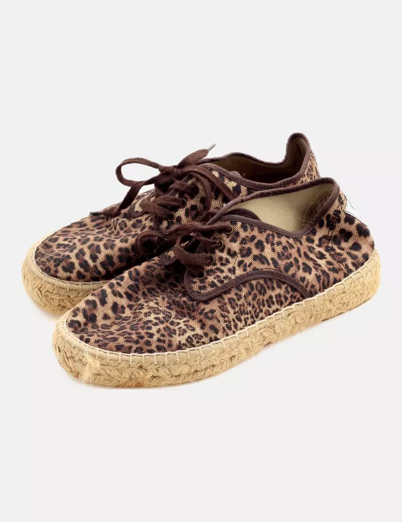 Natural World Zapato marrón animal print