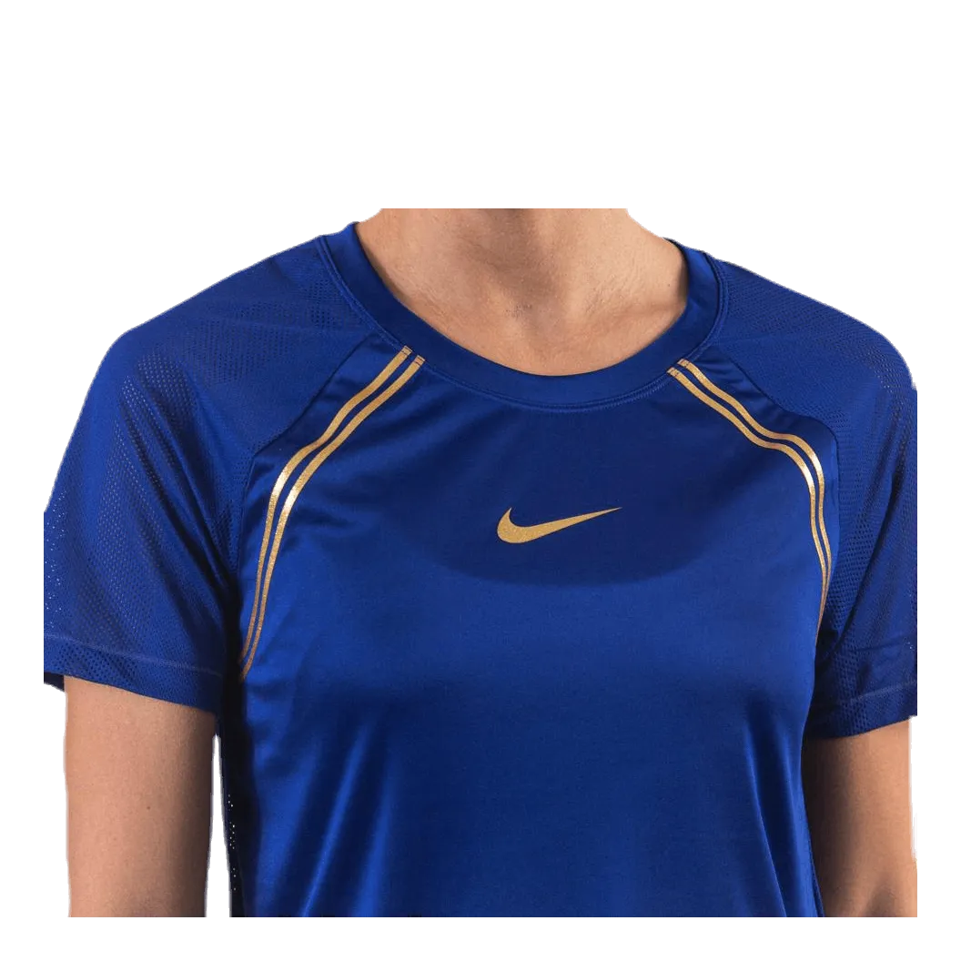 Nike SS Glam Top Blue/Gold