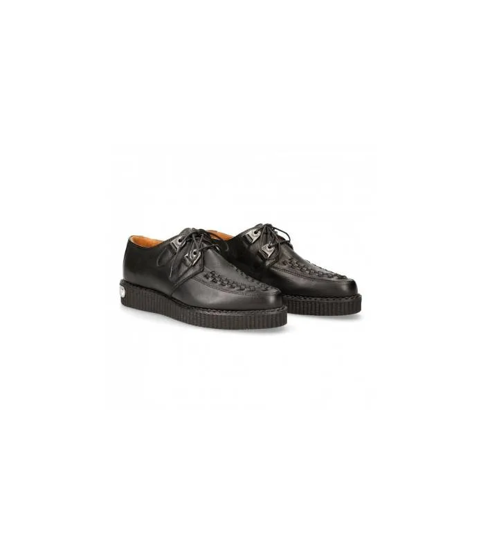 OUTLET PREMIUM - Zapato Negro Piel Original New Rock M.CREEPERS002-S4