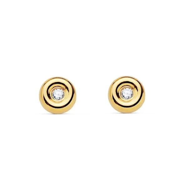 Pendientes Oro y Diamantes 4,5 mm. 0.050 Qtes.