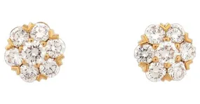 PENDIENTES VAN CLEEF & ARPELS FLEURETTE GM ORO Y DIAMANTES PENDIENTES Dorado 