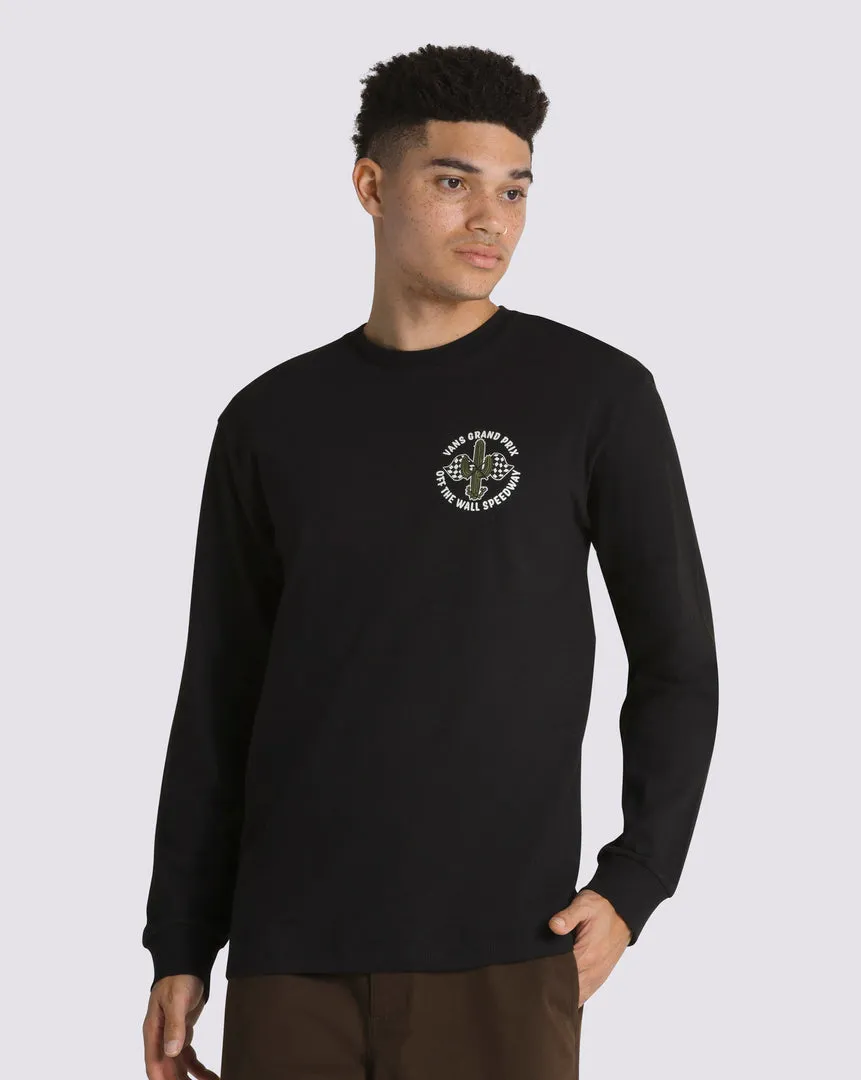 Polo Manga Larga Vans Grand Prix Ls Tee Black