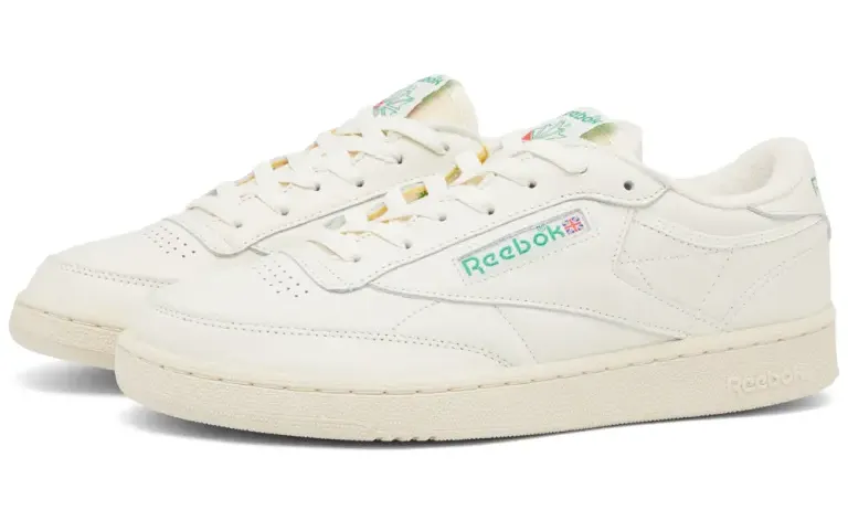 REEBOK CLUB C 1985 TV  SNEAKERS CHALK, PAPER WHITE & GREEN