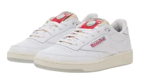 REEBOK CLUB C 85 VINTAGE SNEAKERS WHITE, CHALK & VECTOR RED