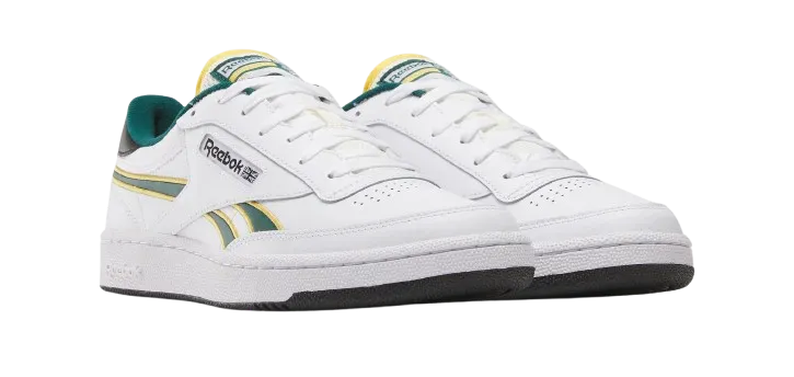 REEBOK CLUB C REVENGE SNEAKERS WHITE, KINETIC BLUE & UNLEASHED GREEN 