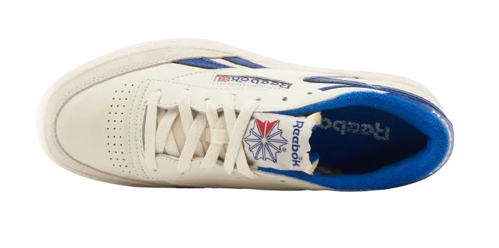 REEBOK CLUB C REVENGE VINTAGE SNEAKERS CHALK, COLLEGIATE ROYAL & EXCELLENT RED