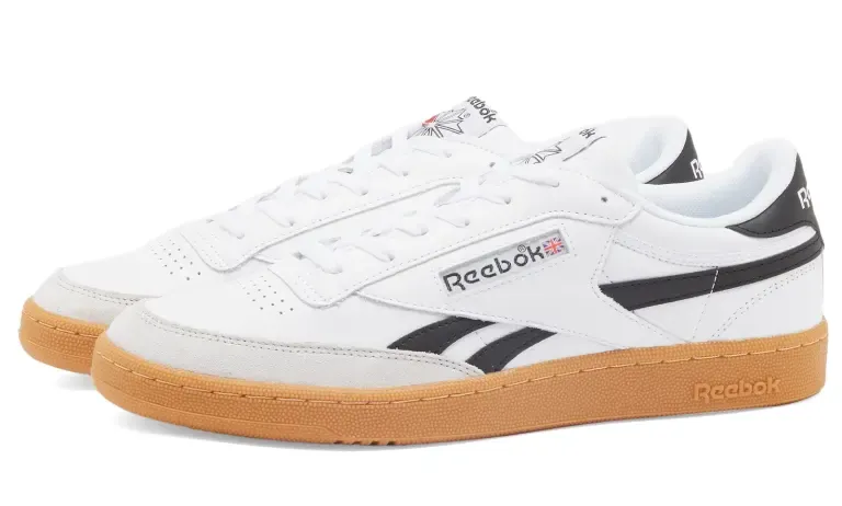 REEBOK CLUB C REVENGE VINTAGE SNEAKERS WHITE, BLACK & GUM