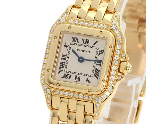 Reloj Cartier Panthère SM con bisel de diamantes 