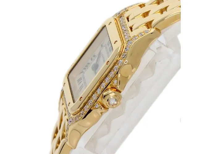 Reloj Cartier Panthère SM con bisel de diamantes 